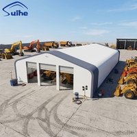 Carpa de Almacenamiento de Maquinaria de Gran Espacio Libre para Estacionamiento Centralizado y Reparación de Flotas de Vehículos de Construcción