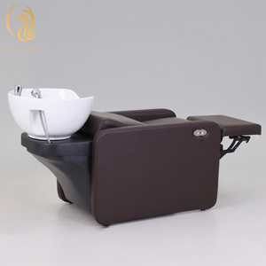 Cama de Champú Eléctrica de Cuero y Cerámica con Diseño Moderno para Masajes Tailandeses, Duradera para Salones de Belleza, Spas y Barberías - Product Image 5