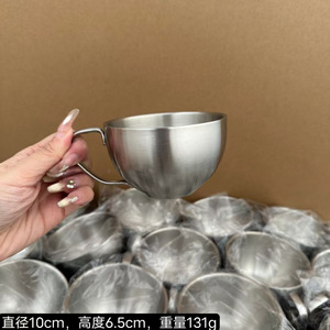 <span class=keywords><strong>Tasse</strong></span> à café réutilisable en acier inoxydable 304, <span class=keywords><strong>tasse</strong></span> à lait et à thé en métal, <span class=keywords><strong>tasse</strong></span> à café latte pour le thé de l'après-midi <span class=keywords><strong>avec</strong></span> assiette, mug à <span class=keywords><strong>expresso</strong></span> durable - Product Image 3