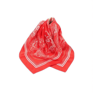 Pañuelo Pequeño Cuadrado con Diseño Paisley y Puntos, 70x70cm, 38g, Accesorio de Moda para Mujer - Product Image 1