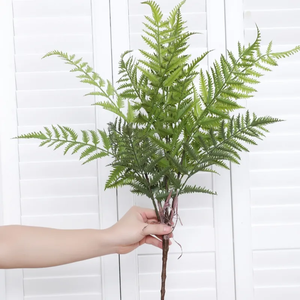 Commercio all'ingrosso di decorazioni da giardino per la casa arbusti cespugli di erba persiana foglie di felce artificiali di plastica erba in vaso pianta artificiale all'ingrosso - Product Image 6