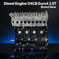 Nouveau moteur D4CB 2.5L CRDi Euro 4 Diesel pour H1 Starex Porter 2 I800 H200 DOHC 16V turbocompressé, ensemble de remplacement
