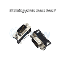 Connecteur de port série RS232 DB9 femelle/mâle, interface 9 broches, carte sans soudure, câble de soudure 9 broches, coque métallique DR9