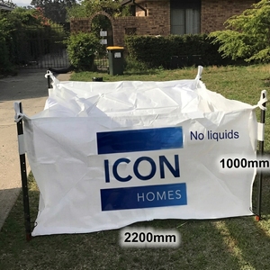 Sacca per Rifiuti Resistente da 1000kg, Sacca FIBC Riutilizzabile Stabilizzata ai Raggi UV per Rifiuti Edili, Detriti, Terra, Smaltimento Rifiuti da Giardino - Product Image 3