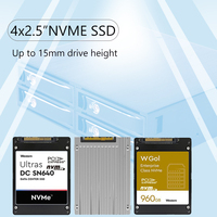 4Bay UK. 2 NVME 2.5 inci SAS penyimpanan baki dapat dilepas Hdd Bay 15mm SFF 8643 SSD Hdd rak Mobile