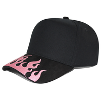 Casquettes de baseball en daim de coton de haute qualité HBA54, design tendance, logo personnalisé avec broderie de flamme, nouveau design