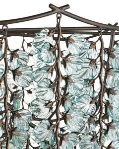 Lampadario Americano di Lusso <span class=keywords><strong>Contemporaneo</strong></span> a Due Livelli con Foglie in Vetro <span class=keywords><strong>per</strong></span> Decorazione Casa, Tavolo da Pranzo, Camera da Letto, <span class=keywords><strong>Soggiorno</strong></span> - Product Image 4