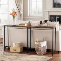 Mesa de sofá de consola fina de Metal minimalista, pasillo Delgado, entrada, muebles para el hogar para sala de estar detrás del sofá