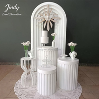 JINDY - Fondo de Acrílico Blanco con Decoración Floral Personalizada para Bodas y Eventos