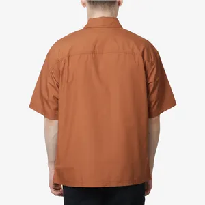 Wholesale High Quality Mens Work Shirts Single Button Up Nylon Short Sleeve Shirts
