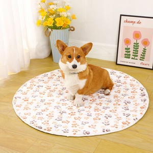 Runde Form Wasserdichte Haustiermatte Vier Jahreszeiten Atmungsaktive Wiederverwendbare Automatte für Hunde Katzen Rutschfester Boden Komfortable Hunde- und Katzenunterlage - Product Image 2