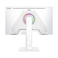 27-Inch White Curved HDR Gaming PC Monitor 1K 240Hz 0.5ms Quick Response Low Latency with DP Interface for Desktop Use