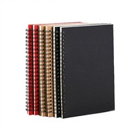 Carnets de notes lignés avec couverture en PP, format 8,5 x 11, reliure spirale noire, MOQ 1 pièce, en stock, prix abordable
