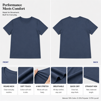 Kaos Yoga Lengan Pendek Kerah Bulat Berbahan Katun Poliester Lyocell Non-Toksik, Grosir Kustom, Sentuhan Lembut, Bernapas, Cepat Kering