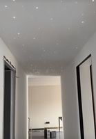 Plafond Tendu Moderne et Coloré en Fibre Optique Acoustique pour Hôtels, Panneau de Plâtre Télécommandé Effet Ciel Étoilé