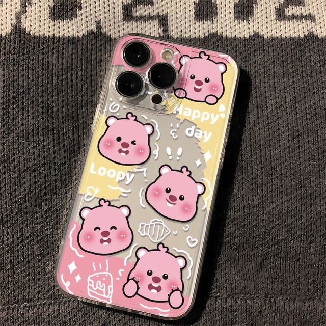 Premium UV Printing Loopy Anime Cartoon Design Shockproof Soft TPU Phone Case Cover Shell for iPhone 12 13 14 15 16 PRO MAX PLUS