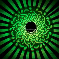 Lámpara de Proyección Solar Mandala con Cambio de Color Automático, IP65 Impermeable, Diseño Hueco, Decorativa para Jardín Exterior, Luz Ambiental