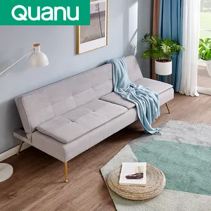 Dx101023 Quanu Home Canapé-lit moderne en métal Petit canapé-lit pliant Salon Cadre en métal Futon Canapé-lit