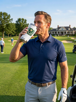 Gobelet isotherme personnalisé avec logo, 20 oz, en acier inoxydable 304, à double paroi antidérapante, pour café, idéal comme cadeau de golf