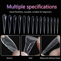 140 pièces boîte faite à la main ongles presse sur conseils Logo personnalisé ongles sculpture moule outil d'extension qualité supérieure adhésif faux ongles