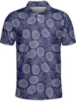 Zomer Custom Logo Fruit Patroon Overal Afdrukken Ademend Snel Droog Slim Fit Golf Polo T-Shirt Voor Mannen