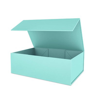 Boîte cadeau pliable rose gaufrée avec revêtement UV, recyclable, avec fermeture magnétique, personnalisable pour bougies, mariages et anniversaires