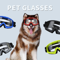 Baikang Lunettes de ski pour chien de haute qualité par RTS Protection UV étanche Lunettes de soleil pour grand chien Style solide Accessoire de sport Saison d'automne
