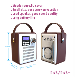 Retro Bằng Gỗ Dab Kỹ Thuật Số Đài Phát Thanh Di Động Tất Cả Trong Một Dab/Dab + Kỹ Thuật Số Đài Phát Thanh Với Bluetooth Loa TF Thẻ U Đĩa MP3 Máy Nghe Nhạc - Product Image 6