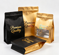 Sachet Doypack pour Grains de Café et Aliments pour Animaux de Compagnie de Qualité Alimentaire avec Soufflet Latéral, Fenêtre Transparente, Refermable, Conception Personnalisée
