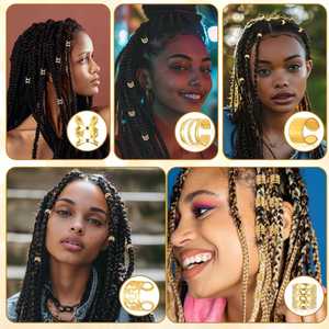 40PCS Set Wig Business Gift Hair for Electroplated Gold <b>Silver</b> Hollow Accessories Headwear DIY Combination Hair <b>Clip</b> - Product Image 2