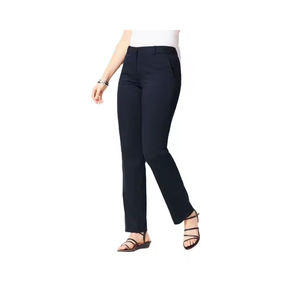 Pantalones Chinos Casuales de Satén de Corte Regular para Mujer, Cómodos, Elásticos, Diseño Recto, Transpirables, Planos, para Uso Diario, Ropa de Trabajo, Elegantes - Product Image 5
