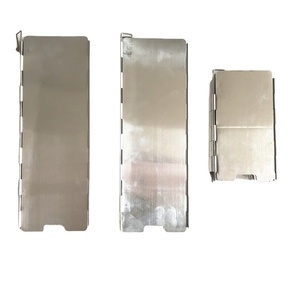 야외 스토브 캠핑 윈드 스크린 제작 판금 제품 용 10 종 접이식 알루미늄 윈드 쉴드 - Product Image 3