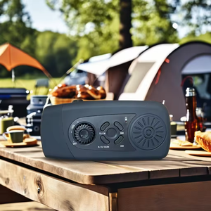 Lecteur de cassettes portable FM étanche 2000 mAh, radio <span class=keywords><strong>DAB</strong></span>, mini lampe torche solaire et à manivelle pour les tremblements de terre et les intempéries - Product Image 4