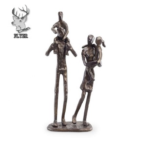 Ottone bronzo <span class=keywords><strong>padre</strong></span> <span class=keywords><strong>di</strong></span> <span class=keywords><strong>famiglia</strong></span> e la madre dei bambini statua in scultura per la decorazione esterna - Product Image 5