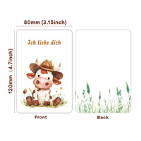 32 Uds tarjetas de estímulo de alta calidad tarjetas de afirmación alemanas para niños tarjetas de animales lindos grabables positivas y motivacionales