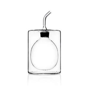 Carafe à huile carrée à double paroi avec bec verseur pour la cuisine - Product Image 1