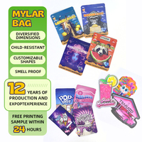 MOQ 500 Sachets Mylar anti-odeur personnalisés Cali Packs 3,5g 7g avec logo imprimé exotique, impression numérique et fermeture éclair refermable