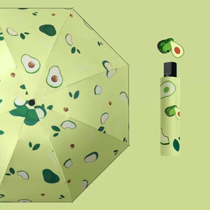 Parapluie pliant manuel anti-UV pour étudiants, motif fruits mignons, double usage soleil et pluie pour femmes - Product Image 1