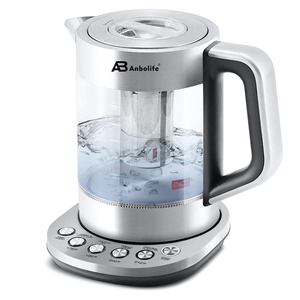 Anbolife Multi-functional Luxury <b>Kettle</b> Health Pot Digital <b>Temperature</b> <b>Control</b> Base Rose Gold Tea Maker OEM ODM Factory Glass Ma - Product Image 2
