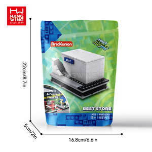 Hw Thành Phố Góc Mini Mô-đun Đường Phố Xem Xây Dựng Khối Gốc Tự Làm Lắp Ráp Nhỏ Hạt Gạch Máy Tính Để Bàn Trang Trí Đồ Chơi Cho Trẻ Em - Product Image 6