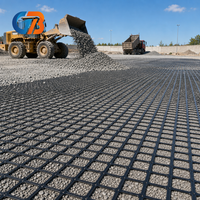 Géogrille à haute résistance à la traction de 30-50 kN/m pour le renforcement stable des sous-sols des routes municipales et des autoroutes