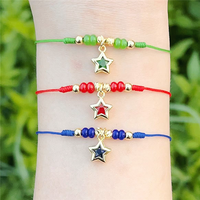 Bracelet à breloques pour filles tendance CH-CKT0778, bracelet pendentif enfant fille couleur CZ en gros, bracelet en corde réglable, bijoux
