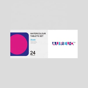 AUREUO Set di Acquerelli Solidi Non Tossici per Bambini, 24 Colori con Pennello - Product Image 2