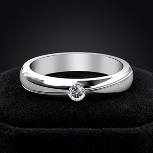 Bague en diamant ronde élégante pour homme |   Bague de mariage et de fiançailles élégante et luxueuse pour homme |   Bijoux fins de luxe - Product Image 1