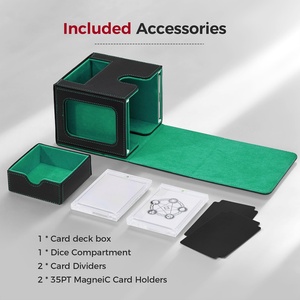 Commander Gaming Deck Box with Dual Commander Display Card Case for 100 Double-Sleeved Cards <b>Dice</b> Tray Minimum Order 100pcs - Product Image 3