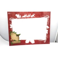 Cadre photo vertical de Noël en papier écologique avec logo personnalisable, adapté aux photos 4x6, 5x7, 8x10, cadeau de vacances, chevalet
