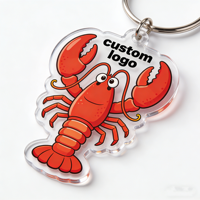 Nouveaux produits 2027, porte-clés en acrylique transparent personnalisé, logo d'animal, dessin animé, souvenir en acrylique, cadeau, créez votre propre logo, porte-clés en plastique
