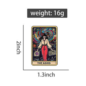 Hd Tarot kartları emaye Pin komik zihinsel sağlık broş yaka rozeti takı hediye arkadaşlar ve hayranları için - Product Image 6