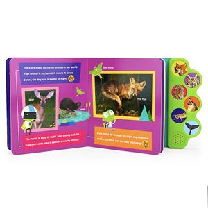 Animales en la noche <span class=keywords><strong>libro</strong></span> de tablero niños <span class=keywords><strong>libro</strong></span> de sonido seis botones fácil prensa <span class=keywords><strong>libro</strong></span> de sonido - Product Image 2