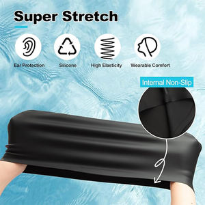 Gorros de Natación de Silicona Duraderos y Flexibles de Alta Calidad y Bajo MOQ <span class=keywords><strong>para</strong></span> Adultos, Hombres y Mujeres con Cabello Largo - Product Image 5